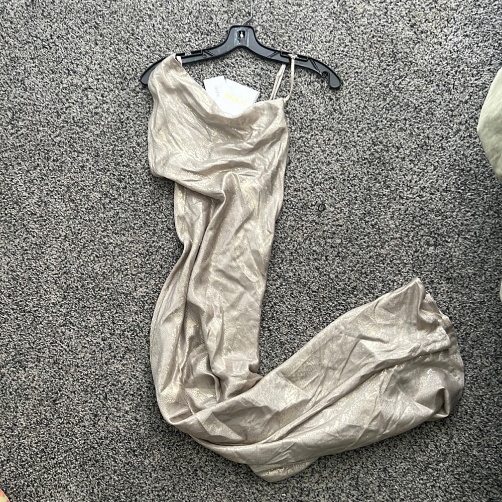 Rat & Boa XXS cowl champagne maxi dress
